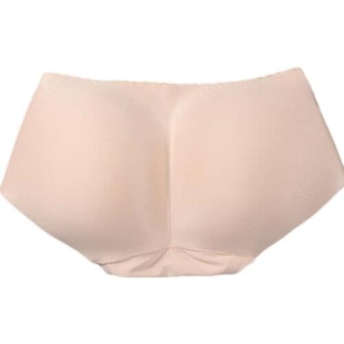 Women Seamless Solid Color Butt Enhancer Hip Lifting Panties Padded Underwear Butt Lifter Shapewear Fake Hip Push Up Panties