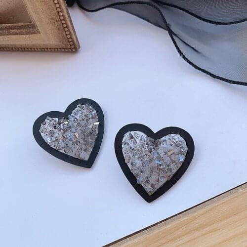 2021 New Exaggerated Europe and America Women Earrings Heart Ear Stud Jewelry Earring For Women Pandora 925 Original