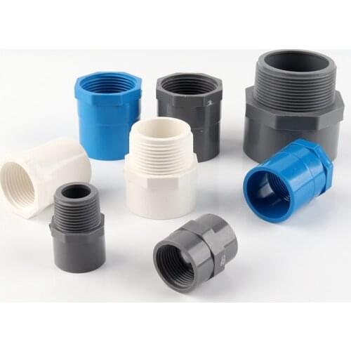 1/2/5pcs PVC 1/2" -4" Male/FemaleThread Connector PVC Water Pipe Adapter Garden Irrigation Tube Joint Fittings
