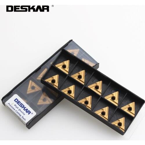 10PCS DESKAR TNMG160404-TM TNMG160408R-S TNMG160408L-S TNMG160412-PR LF9028 Turning Tools Carbide Inserts Lathe For Steel Parts