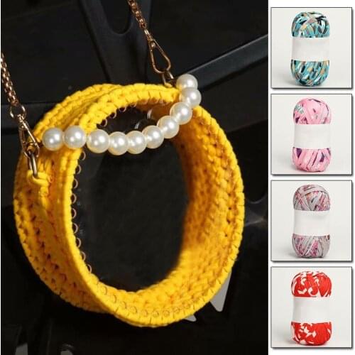 100g Home Colourful DIY Crochet Cloth Carpets Yarn Cotton Wool Knitting Paragraph Hand-knitted Thick Knit Basket Blanket