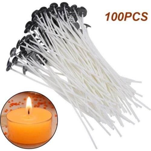 100PCS Cotton Candle Wick 2.5/4/5/6/7cm Pure Cotton Core Candles Wicks Candle Making Pre-waxed With Oil Wicks Party Supplies