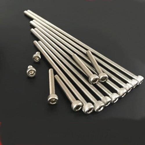 2pcs M10 M12 stainless steel Allen cylindrical head screws hex socket cup header lengthen screw mechanical bolt 180mm-200mm long