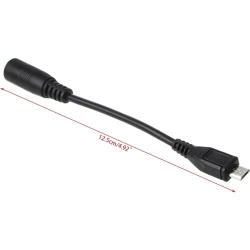 5.5x2.1mm DC Power Plug Waterproof Jacket Female To Micro USB Male Adapter Cable R91A