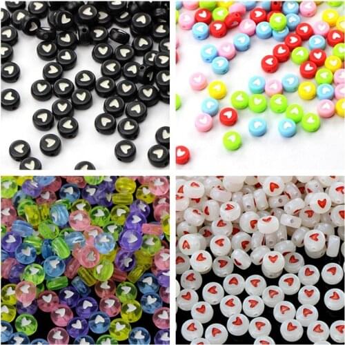 100pcs/lot Acrylic Colorful Spacer Beads Luminous Round Loose Beads For Jewelry Making DIY Accessories Handmade Craft Supplies