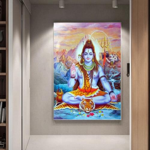 5D Diy Diamond Painting The Hindu God Shiva Decor Full Square Round Rhinestone Embroidery Mosaic Art living room Home Decoration
