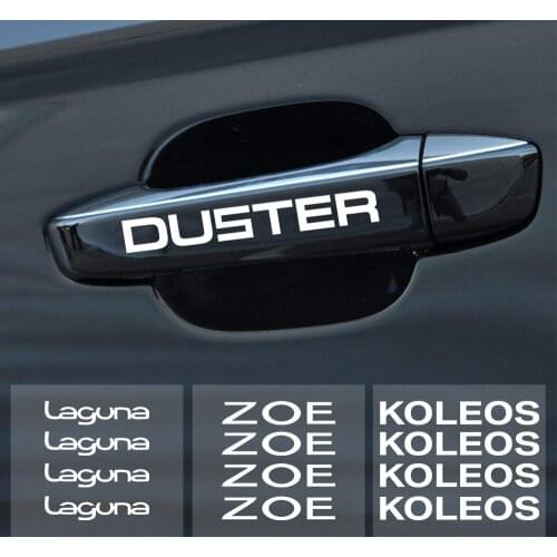 Auto Door Handle Trim Stickers 4PCS for Renault DACIA Duster Megane Scenic Logan Loguna Zoe Koleos Fluence Sandero Captur Kadjar
