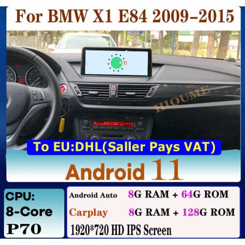 10.25" 8Core CPU 8G RAM Android 10 Car Multimedia Player GPS Navigation for BMW X1 E84 2009-2015 Radio Stereo CarPlay IPS Screen