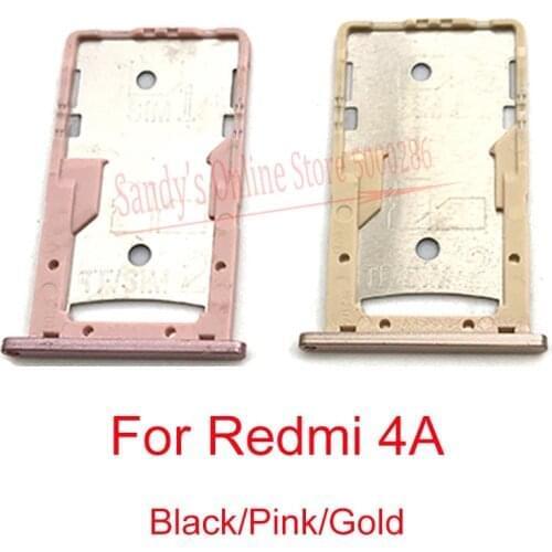 New Sim Card Tray Reader Holder For Xiaomi Mi Redmi 4A Redmi4a Sim Tray Card Holder Slot Adapters Repair Spare Parts