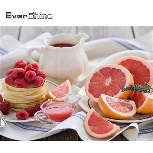 Evershine Diamond Embroidery Full Set 5D DIY Diamond Painting Fruit Full Square Rhinestone Kitchen Home Decoration