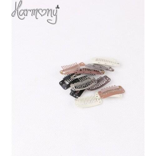 Harmony Stock hair extension snap clips/ 3.8cm with 10 teeth 500pcs