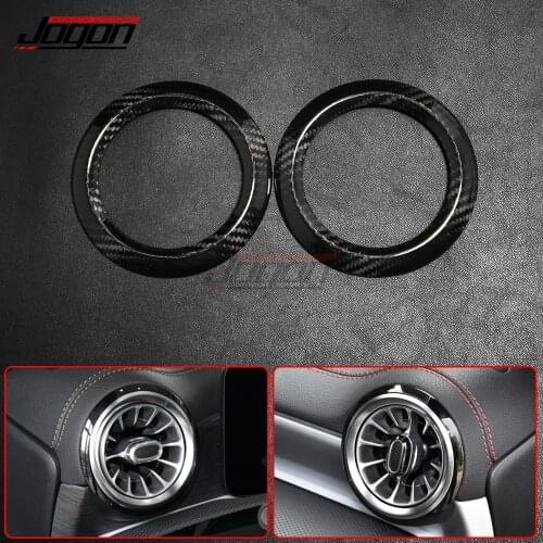 Interior For Mercedes Benz A CLA Class W177 V177 C118 A35 A45 CLA 45 180 AMG Carbon Air Vent Outlet Cover Trim Ring Molding Trim