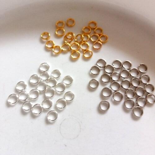Hot 100pcs 5/6/8/10mm Double Ring Hoop Ring Fit Bracelet / Necklace / Earrings Diy Jewelry Making Accessories