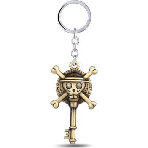 MS JEWELS Anime Cartoon Gifts One Piece Luffy Keychain Metal Key Rings Chaveiro Key Chain Jewelry