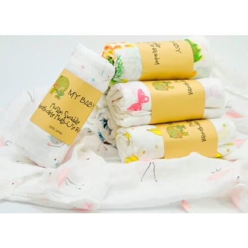 Lion Bear infant baby blankets newborn muslin swaddle for baby wrap 100% cotton 120*120 cm Soft Shower Bath Towel Bedding Cover