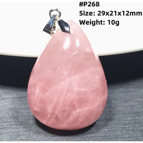 Top Natural Heart Rose Quartz Pendant Silver Sterling For Woman Lady Pink Red Crystal Beads Madagascar Gemstone Jewelry AAAAA
