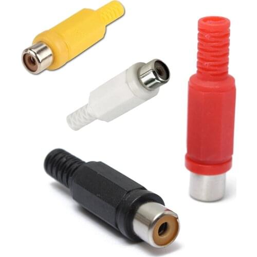 Solder RCA Female Jack Audio Video Adapter Connector 4 Colors Red Black White and Yellow HOT Sale