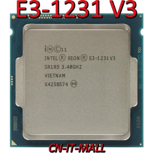 Intel Xeon E3-1231 V3 CPU 3.4GHz 8M 4 Core 8 Threads LGA1150 Processor