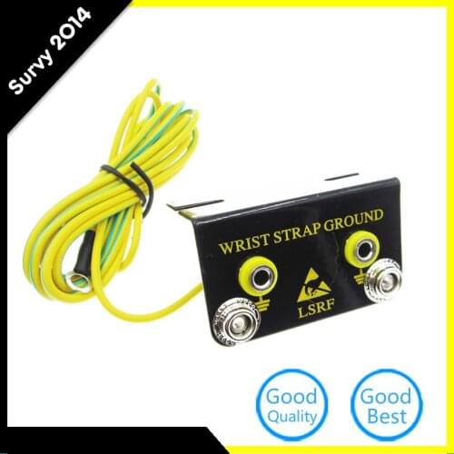 Durable Anti Static Socket Black Green L Shaped ESD Ring Terminal Cable Ground for Wrist Strap For Electronics diy electronics