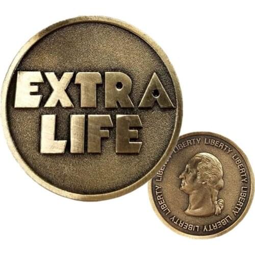 Ready Player One Extra Life Coin Quarter Cosplay Prop Commenorative Coin Halloween Gift