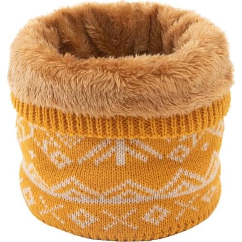 2020 Winter Men Women Warm Knitted Ring Scarves Thick Elastic Knit Mufflers Children Neck Warmer Boys Girl Plush Scarf Collar