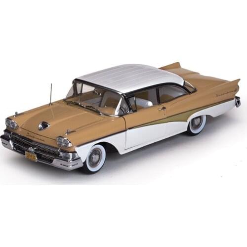 Diecast Alloy 1:18 Simulation 1958 Ford 500 Car Model Vehicle Toys Adult Collection Decoration Souvenir Ornaments Gift Display