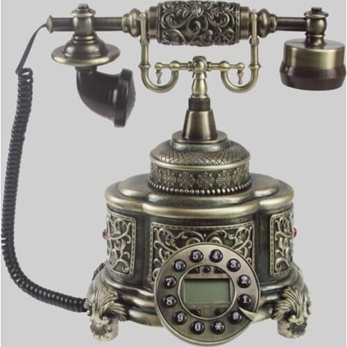 European style old fashioned touchtone vintage Caller ID phone