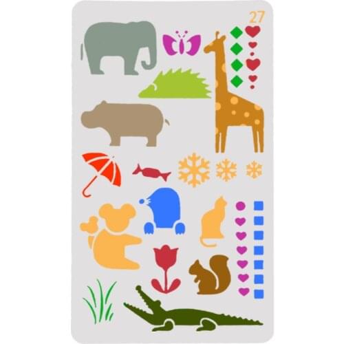 Animal Layering Stencils for Diy scrapbook/photo album Decorative Embossing coloring,painting stencil,home decor
