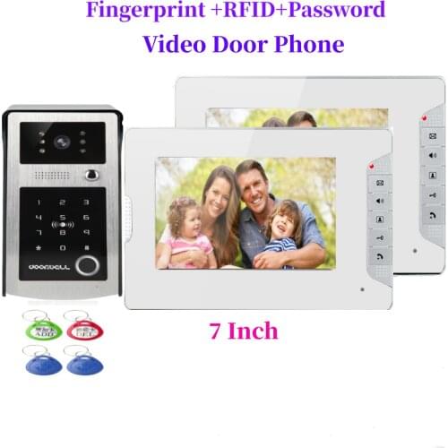 Video Door Intercom 7''Inch Wired Video Door Phone Visual Video Intercom System Doorbell Monitor Camera Kit For Home Security