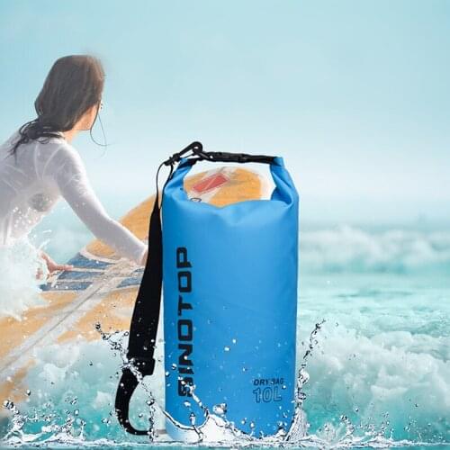 6 Color 10L Outdoor swimming Waterproof Bag Camping Rafting Storage Dry Bag with Adjustable Strap Hook
