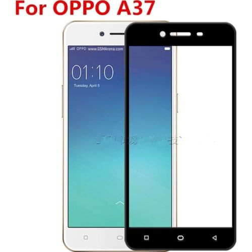 2.5D High quality Full cover Protective Glass on the For OPPO A37 Tempered Screen Protector Glass Film Case