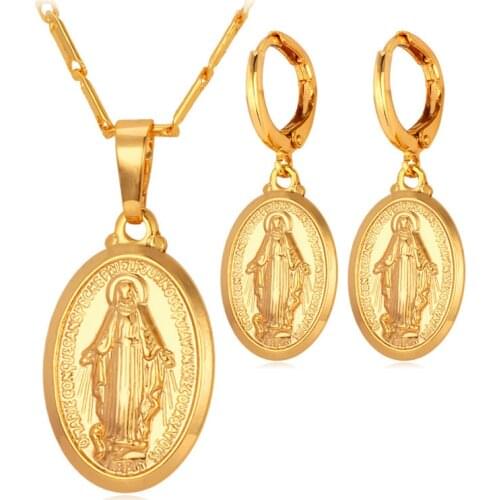 WENDYFO New Arrive Gold Color Necklace Pendant For Women Ladies Casual Religious Jewelry Gift