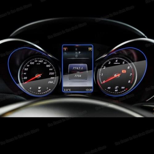 Lcd Car Dashboard Screen Protective Film Anti-scratch Sticker for Mercedes Benz C Class W205 GLC X253 C253 2014-2019