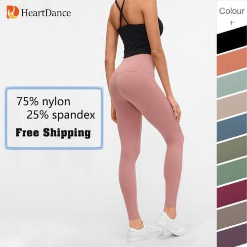 Lulu Women Yoga Leggings Sportswear Gym Tights Running Stretch Pants High-Waist Removed T-Shaped Stitching Clothing