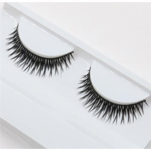 1 pair fashion cross natural false eyelashes full strip lashes makeup tool