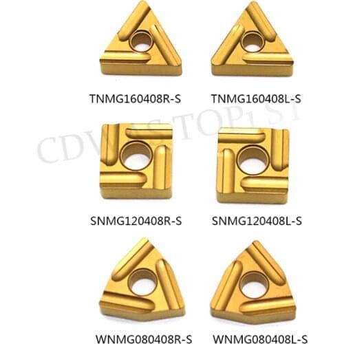 10PCS TNMG160408R WNMG080408R SNMG120408R-S T9125Z Insert High quality Slotted Carbide Cutting Knife Blade Turning Cutting Tools