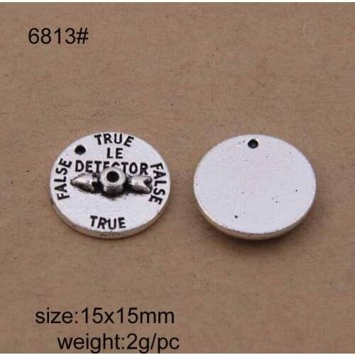 25pcs 15x15mm Tibetan Silver Plated Letter Metal Charms Pendants For DIY Bracelet Necklace Jewelry Making