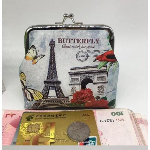 50pcs/lot! New Fashion PU Purse Kids Coin Purse Bag Women Lady Vintage Flower Small Wallet Hasp Purse