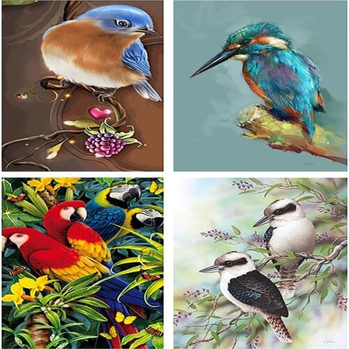 5d Diy Diamond Painting Bird Full Square/round Diamond Embroidery Animal Figure Diamond Mosaic Cross Stitch Home Decoration