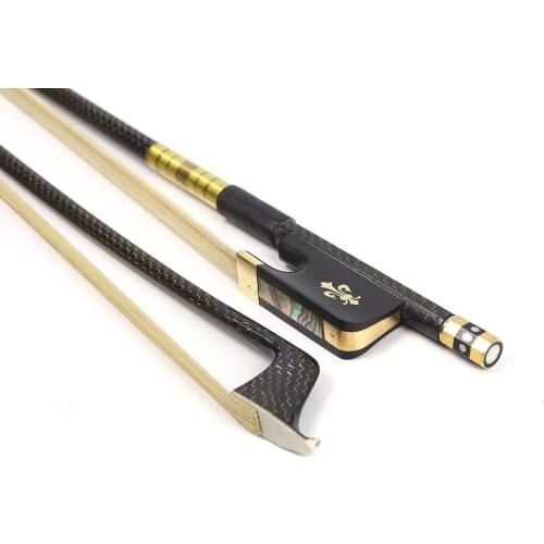 Advance 4/4 Cello Bow Carbon Fiber Ebony Frog Natural HorseTail Great Balance