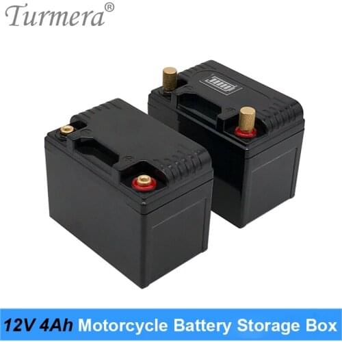 Turmera 12V 4Ah 5Ah Motorcycle Battery Storage Battery Box with Indicator Can Hold 10Piece 18650 or 5Piece 32700 Lifepo4 Battery