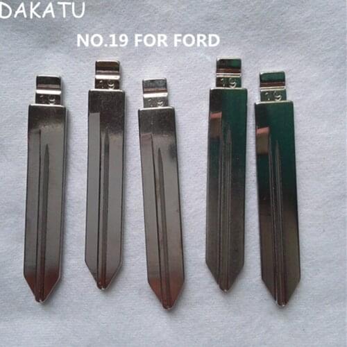 DAKATU Auto Flip Key Blade NO.19 For Ford Transponder Key /Remote Key Blade Replacement