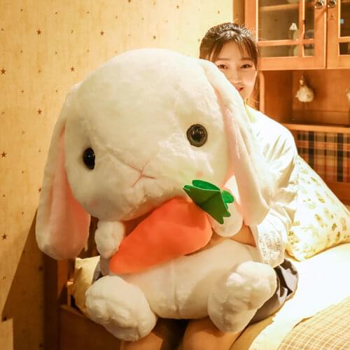 Net-Red Big Cute Rabbit Plush Toy Kawaii Cartoon Bunny Doll Pillow for Girl Special Gift 65cm 75cm DY50944