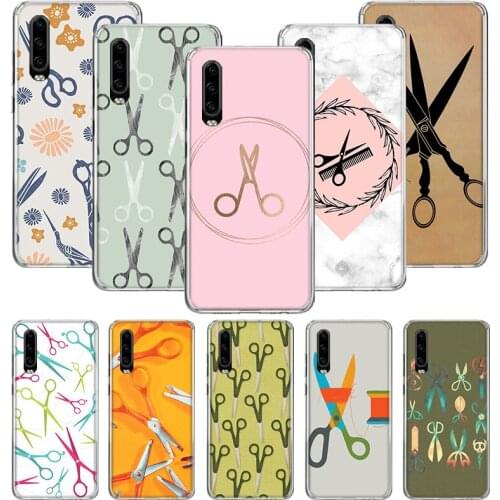 Hair Stylist Scissors Brush switch Novelty Case for Huawei P20 P30 P40 P Smart Z + P10 Mate 30 10 20 Lite Pro Silicone Shell Pho