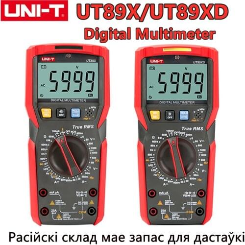UNI-T UT89X UT89XD Digital Multimeter True RMS AC/DC Voltmete LED NCV Professional Automatic Backlight Anti-fall Tester