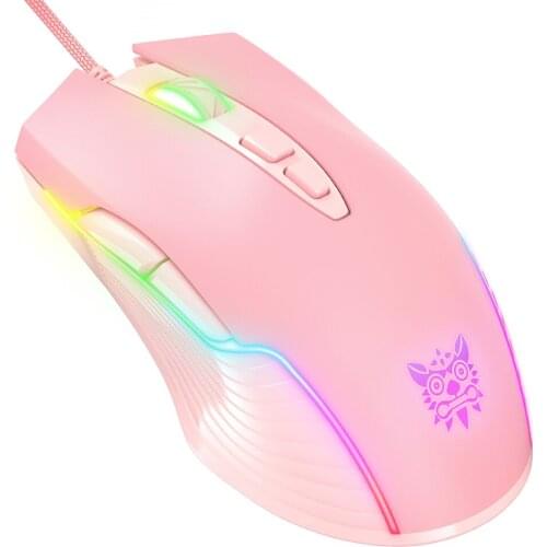 CW905 USB Wired Gaming Mouse 6400 DPI Adjustable 7 Buttons Breathing LED Light Optical Mice Computer Mouse for Laptop PC Gamer