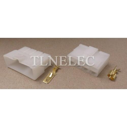 White 6.3mm 8 Pin Way Male Female Unsealed Car Auto OBD Diagnostic Plug for Toyota Reynolds Yaris Hanlanda Reich