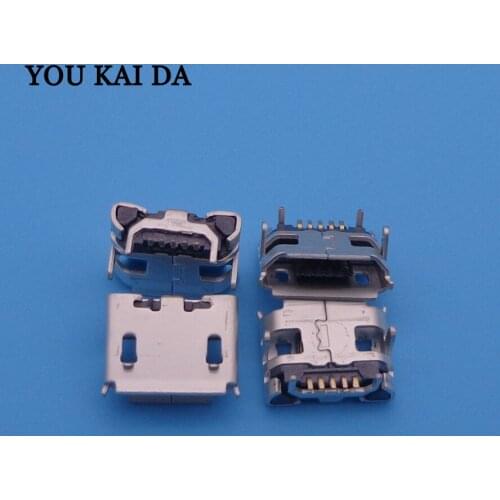 For Mini microUSB jack socket connector,5 pin Small Ox horn 100pcs/lot
