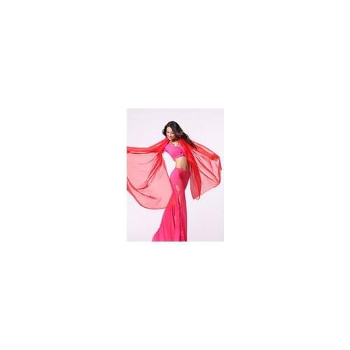 Belly Dancing Costume Head Veil Indian Face Veil Ladies Chiffon Belly Dance Veil Silk Red for Sale 250*120 cm