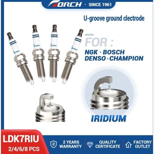 Hot Sale High Quality Auto Spark Parts Iridium Spark Plug TORCH LDK7RIU Fit for Car BWM MERCEDER-BENZ VW HONDA